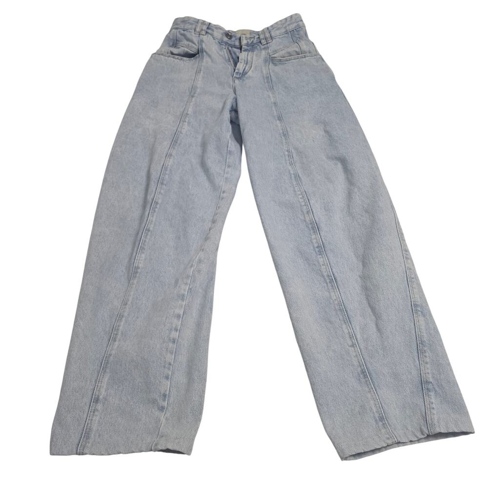 Isabel Marant Vetan Trousers Womens FR 36 Light Wash Denim Barrel Jeans